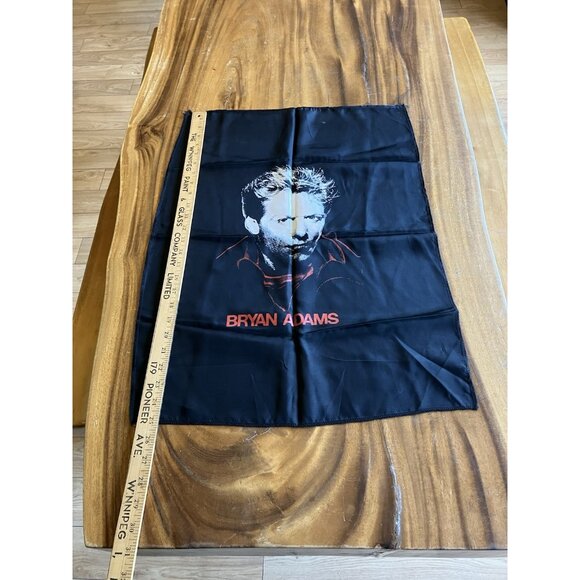 Vintage Black Flag/Banner Silk Wall Tapestry - Bryan Adams - Picture 7 of 8